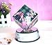 No.2 Warehouse 7 LED Light Colorful Laser Crystals Rotating Display Base Stand with Adapter (3.5 Inch) + a Piece of Clean Cloth