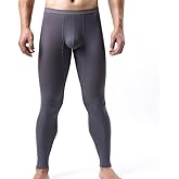 Men Ice Silk Thermal Bottoms Sports Elastic Breathable Underwear Leggings Pants Long Johns