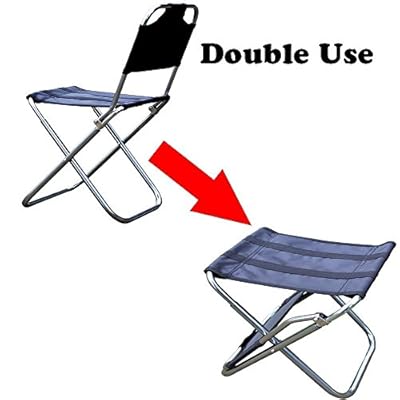 Ezyoutdoor Stool Chair Folding Lightweight for Camping Fishing Compact Bivouac Hunting Fishing Camping Stool with Back Suitable for Child, with Headlight Flashlight