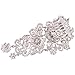 EVER FAITH Women's Austrian Crystal 5.9 Inch Wedding Flower Clusters Hair Comb for Prom Clear Silver-Tone
