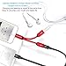 Gogooda Headphone Adapter 2 in 1 Lightning Adapter Splitter Lightning Headphone Jack Adapter Compatible for iPhone X/ iPhone 8/ 8 Plus/ iPhone 7 /7 Plus(Red)