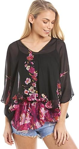 Women's Pretty Kaftans Kimonos Beach Cover Up Evening Top Blouse Loose Fit One Size Fits All