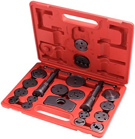 Homself 21pc Universal Professional Brake Caliper Piston Compressor Windback Wind Back Pad Tool Set for Replacement of Brake Pads, Brake Discs or Brake Shoes with Carrying Case