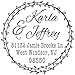 Monogram Address Stamp - Personalized Self Inking Rubber Stamp - Style 032 - with Locking Bottom Cover- Choose from 15 Ink Colors