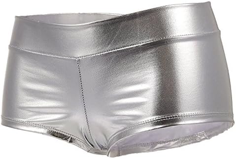 Rosy Cheeks Silver Rave Shorts - Metallic Booty Shorts for Women - Spandex and Polyester Music Festival Dance Shorts