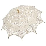 Remedios(16 colors) Lace Parasol Umbrella for Wedding Bridal Decoration Ivory