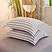 ZHIMIAN Reversible 3 Piece Striped Print Duvet Cover Set with Zipper Closure(1 Duvet Cover + 2 Pillow Shams),Ultra Soft(king Gray)