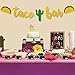 Kitticcino Taco Bar Decoration Kit - Banner Sign Tents Garland for Cinco De Mayo Mexican Fiesta Themed Party Bachelorette Bridal Shower, Housewarming