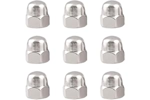 3/8-16 Acorn Nuts - IMScrews 304 Stainless Steel DIN1587 Acorn Nuts Pack of 10