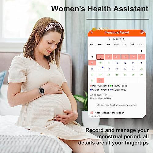 Efolen Smart Watches for Women with Diamonds (Answer/Make Call), 1.3'' Bluetooth Smartwatch for Android iOS, Waterproof Fitness Watch with Heart Rate/SpO2/Sleep/BP/AI Voice (Silver)