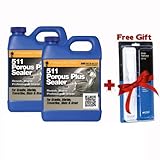 Miracle Sealants 511 Porous Plus Penetrating Sealer 64 Oz. Penetrating Sealer (2 Quarts) + Free Mira Brush Applicator and Tray by Miracle Sealants
