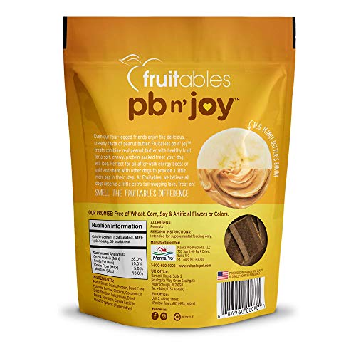 Fruitables pbn'joy Dog Treats High Protein Natural Dog Treats Made
