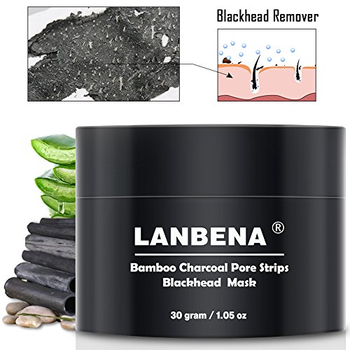 LANBENA Black Mask Blackhead Remover Mask Charcoal Mask Charcoal Peel off Mask Facial Pore Cleanser Purifying Face Mask Nose strips(1.05 Ounce) (Rose)