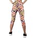 Manstore Women's Printed Active Workout Capri Leggings Fitted Stretch Tights C23 S/M