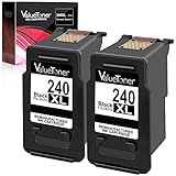 Valuetoner Remanufactured Ink Cartridge Replacement for Canon PG-240XL 240 XL High Yield (2 Black) for Canon Pixma MG3620 MX532 MG2120 MG2220 MG3120 MG3122 MG3220 MG3222 MX432 MG3520 MX452 MX512