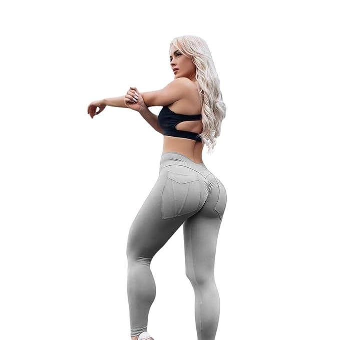 Amazon.com: Pantalones de yoga para mujer, cintura alta ...