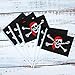 Nainiuao Elcoho 50 Pack Pirate Stick Flag Jolly Roger Stick Flag for Pirate Day or Halloween Decoration, 8.2 x 5.5 Inch
