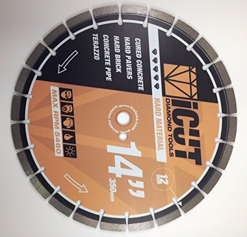 18-Inch Diamond Blade for Professional Cutters - Water Drop Slot Segments - THE BRICKYARD cuts Cured Concrete, Hard Pavers, Hard Brick, Concrete Pipe and Terazzo