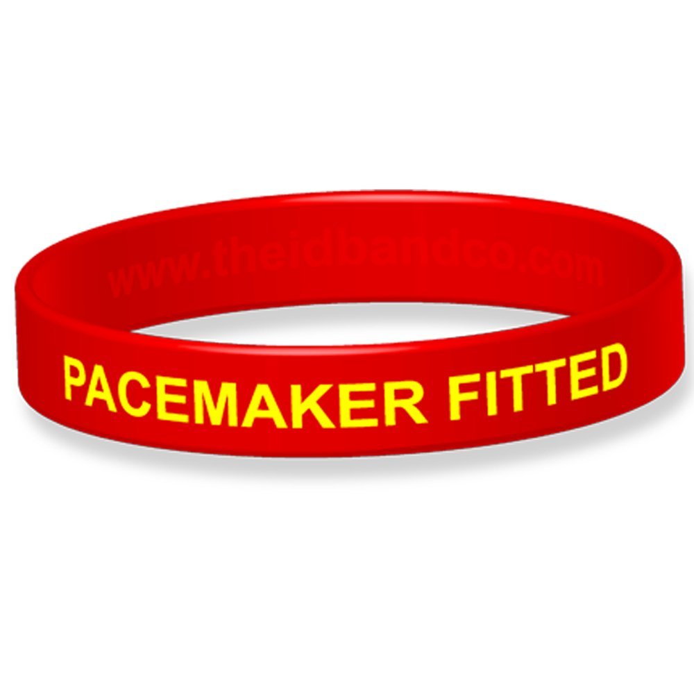 The ID Band Company Pacemaker Fitted Medical Alert Silicone Wristband
