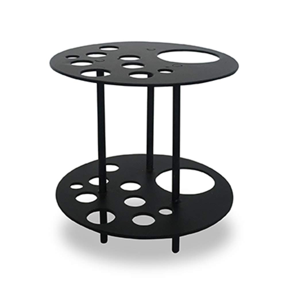 Design Letters Flower Holder Insert for Porcelain Cup & Favourite Cup (Black) - Painted Steel, Easy to use, It Contains 10 Holes in Different Sizes to fit Various Sizes of Flower stalks