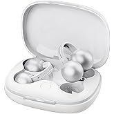 mojawa StarClip Open-Ear Wireless Bluetooth Headphones, Clip-On Earbuds, 4D Panoramic Sound, Clear Calls, Lightweight, Secure Fit, IP54 Water-Resistant Ear Grips for Workout and Daily Use, Silver