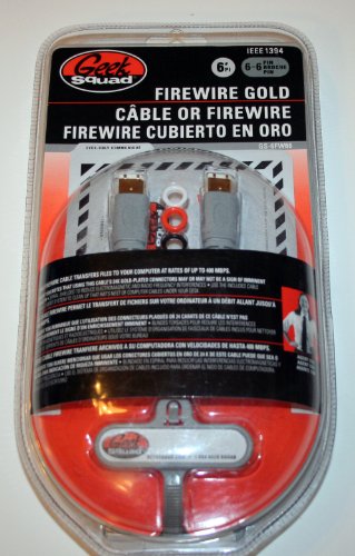 Geek Squad Firewire Gold 6' Foot 6 pin to 6 pin Cable GS-6FW66