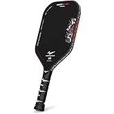 Nightblade Raw Carbon Fiber Pickleball Paddle, Foam Filled Polymer Honeycomb Core, UPA-A & USAPA Approved, Endura Friction Surface, Long Handle for Two Handed Backhand, Enhanced Impact Feel & Spin