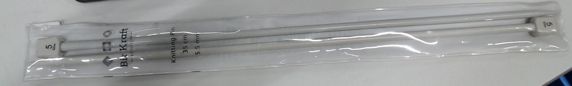 2 x Long Straight Plastic Knitting Needles (35cm) - Needle Diameter 5mm, 5.5mm, 6mm, 6.5mm, 7mm, 7.5mm, 8mm, 9mm and 10mm 2 x 2 .217 in