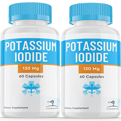 (2 Pack) Potassium Iodide, Iodine Tablets Pills 130 mg, AntiRadiation
