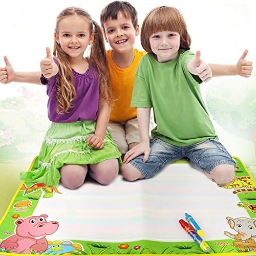 SUGOO Aqua Magic Mat, Betheaces Kids Toys Large Water Drawing Mat Toddlers Painting Board Writing Mats in 6 Colors with 2 Magic Pens and 1 Brush for Boys Girls Educational Gift