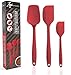 MaxDare Silicone Spatulas and Spoon Set, One-Piece Design Heat Resistant Dishwasher Safe Kitchen Utensil for Baking Cooking Stirring, Non Stick BPA-Free Food Grade Rubber, Set of 6, Red
