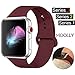 MOOLLY for Watch Band 42mm 44mm, Soft Silicone Watch Strap Replacement Sport Band Compatible with Watch Band Series 5 Series 4 Series 3 Series 2 Series 1 Sport & Edition (42mm 44mm S/M, Wine Red)