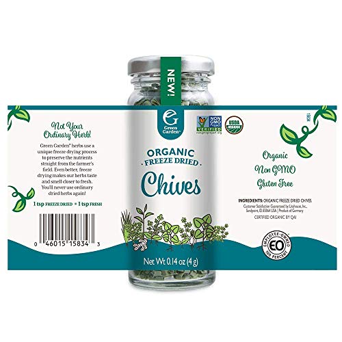 Green Garden Organic Freeze-Dried Chives, 0.14 Ounces
