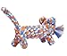 EXPAWLORER Cotton Dental Teaser Puppy Pet Chew Rope Toys for Small Dog Biting 9-inch,Tiger