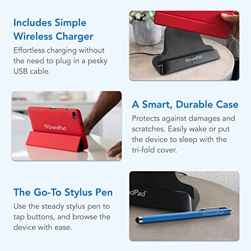 GrandPad Senior Tablet with Phone Capabilities, 4G LTE, Wireless