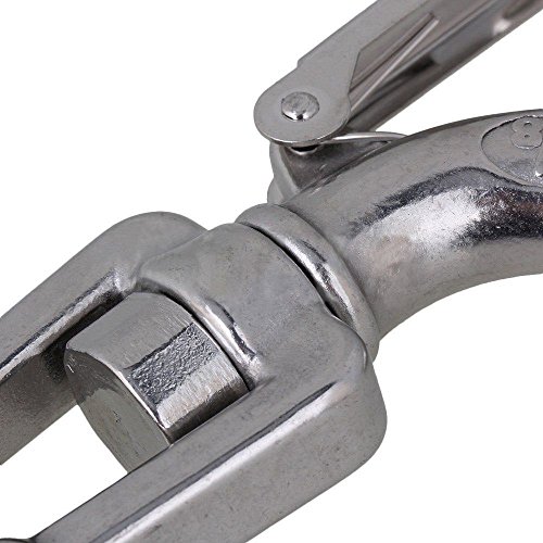 American Type Clevis Chain Hook Swivel Eye Lifting with 1000KG Working Load Limit 304 Stainless Steel Silver - Thumbnail 2