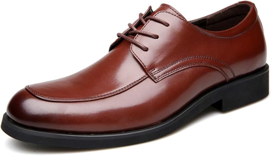 Amazon Awor フォーマル 靴 メンズシューズ ビジネスシューズ メンズ 革靴 ビジネス カジュアル ラウンドトゥ 紳士靴 正装 レトロ おしゃれ ローファー レースアップシューズ ローヒール ローカット 身長upシューズ Awor ビジネスシューズ