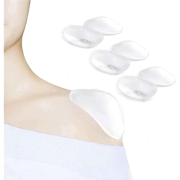 3 Pairs Reusable Shoulder Push-Up Pads - Silicone & Sponge, Anti-Slip, For Posture & Shape (Transparent & Skin Tone) - View #12