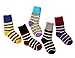 Kids Wool Socks Toddlers Girls Boy Thermal Thick Boot Warm Winter Children Crew Socks 6 Pairs(5 Pairs Stripe,6-10 Years)