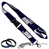Nike Navy Cell Phone Keychain Lanyard Keys ID MP3 Holder Neck Straps with LOCALS Bottle Opener with Nike Baller Wristband