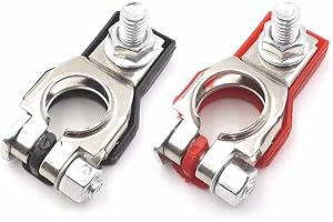 2PCS Battery Terminal Connectors for Infiniti QX QX30 QX50 QX55 QX56 QX60 QX70 QX80, Solid Copper Top Post Battery Terminals,