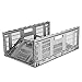 CleverMade CleverCrates Pro-Grade 46 Liter Collapsible Storage Bin/Container: Grated Wall Utility Basket/Tote, Grey
