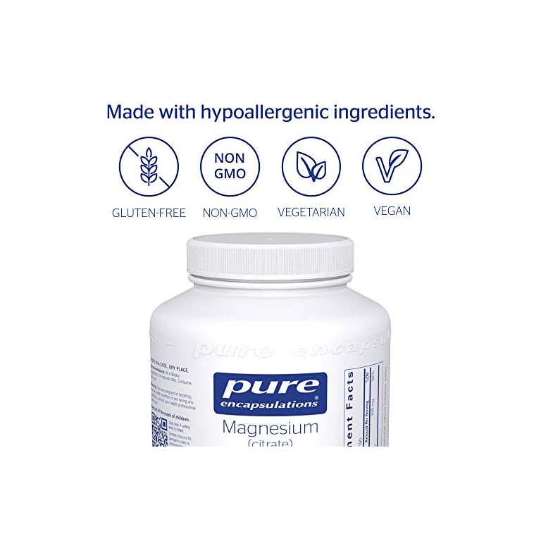 Pure Encapsulations Magnesium (Citrate) Supplement for Sleep, Heart