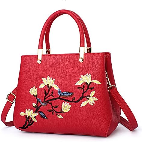 FTSUCQ Womens Floral Printed Tote Handbag Shoulder Messenger Bags Satchels