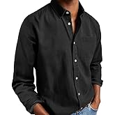 ceauros Mens Denim Shirt Long Sleeve Button Down Shacket Work Western Shirts Regular Fit Cowboy Casual Blouse
