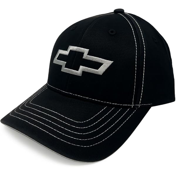 Casquette Chevrolet Racing - Noir Et Gris - Adulte Réglable - Taille Unique