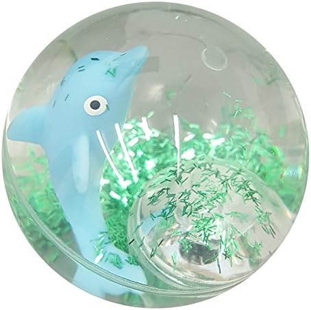Ganz Blinking Light Up Bouncing Balls for Kids ~ Swimming Sea Turtle or Dolphin Inside (Dolphin)