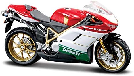 Maisto Ducati 1098S -1:18 Scale - Incredibly Detailed Die-Cast Replica Collectible Motorcycle Model, Red
