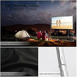 Pyle 100" Outdoor Portable Matt White Theater TV