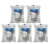 5 Pack of Vakly 4oz Sterile Specimen Cups Individually Bagged with Screw On Lids